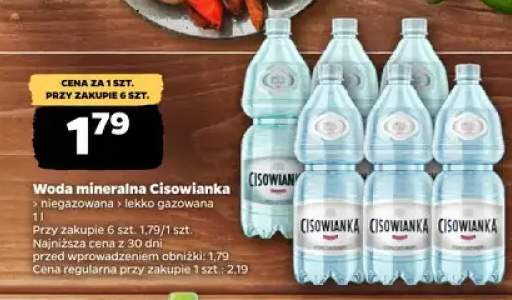 Woda mineralna niegazowana, lekko gazowana