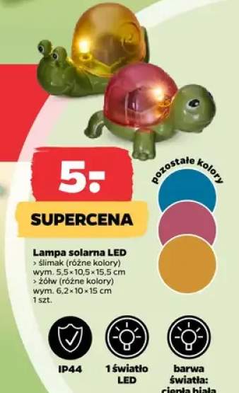 Lampa solarna LED - żółw (różne kolory)