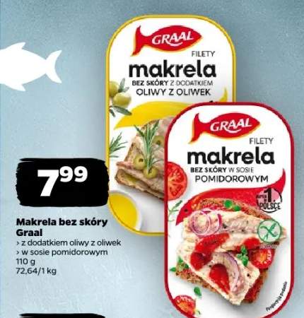 Filety z makreli bez skóry w sosie pomidorowym Graal