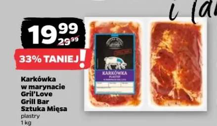 Karkówka w marynacie Gril'Love Grill Bar Sztuka Mięsa plastry