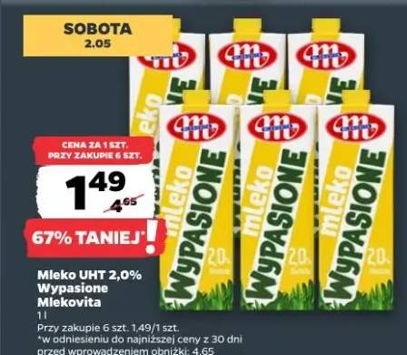 Mleko UHT 2,0% Wypasione Mlekovita