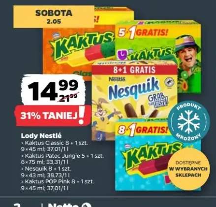 Lody Nestlé Nesquik 8+1szt.
