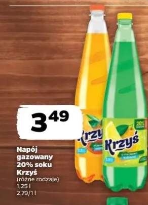 Napój gazowany 20% soku Krzyś