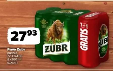Piwo Żubr puszka 7+1 GRATIS