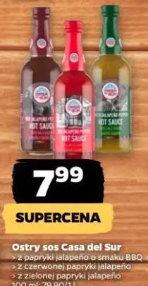 Ostry sos Casa del Sur z papryki jalapeño o smaku BBQ