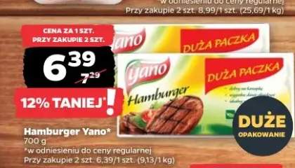 Hamburger Yano duże opakowanie