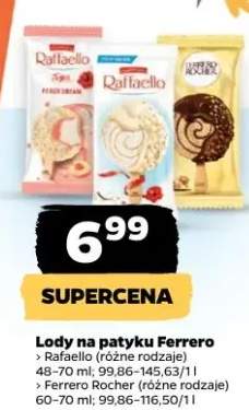 Lody na patyku Raffaello Peach Dream