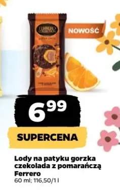 Lody na patyku gorzka czekolada z pomarańczą Ferrero