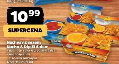 Nachosy z sosem salsa Nacho & Dip El Sabor solone
