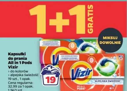 Kapsułki do prania All in 1 Pods alpejska świeżość Vizir