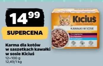 Karma dla kotów w saszetkach kawałki w sosie Kiciuś