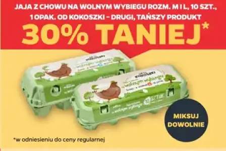 Jaja z chowu na wolnym wybiegu rozm. M i L