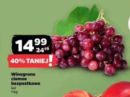 Winogrono ciemne bezpestkowe