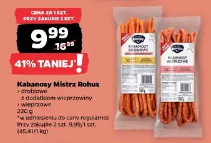Kabanosy wieprzowe z dodatkiem wieprzowiny Mistrz Rohus