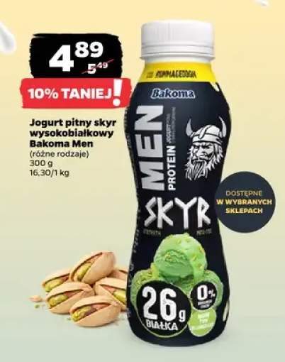Jogurt pitny skyr wysokobiałkowy Bakoma Men