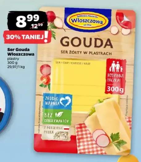 Ser Gouda Włoszczowa plastry