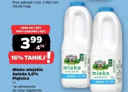 Mleko wiejskie świeże 2,0% Piątnica