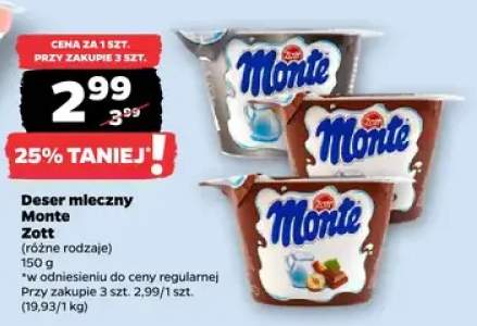 Deser mleczny Monte Zott
