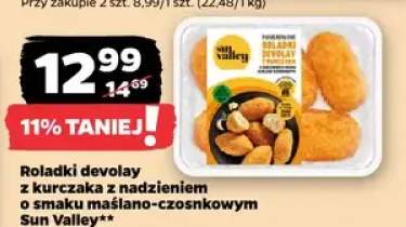 Roladki devolay z kurczaka z nadzieniem o smaku maślano-czosnkowym Sun Valley