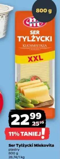 Ser Tylżycki Kuchmistrza XXL w plastrach Mlekovita