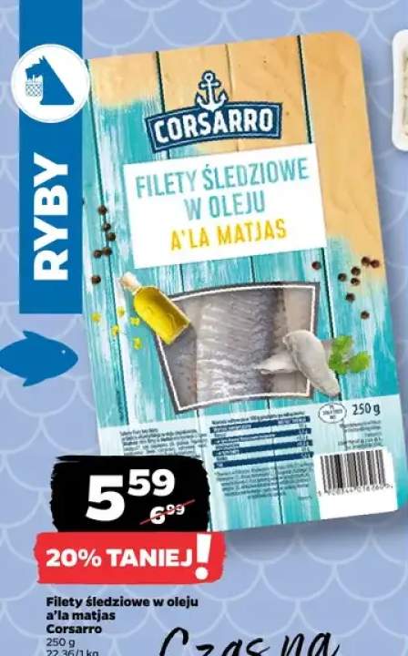 Filety śledziowe w oleju a'la matjas Corsarro