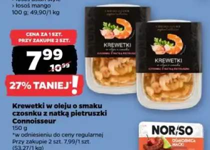 Krewetki w oleju o smaku czosnku z natką pietruszki Connoisseur