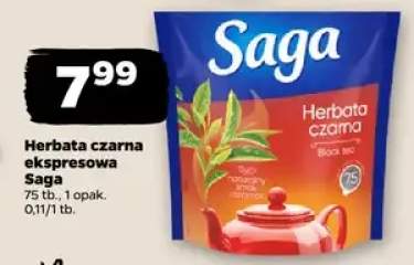 Herbata czarna ekspresowa Saga