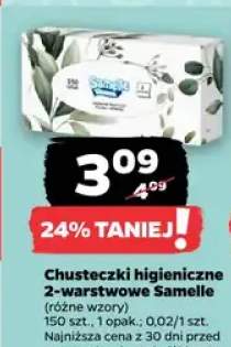 Chusteczki higieniczne 2-warstwowe Samelle