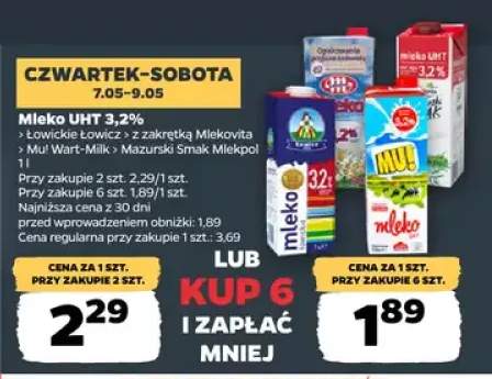 Mleko UHT 3,2% Mazurski Smak Mlekpol