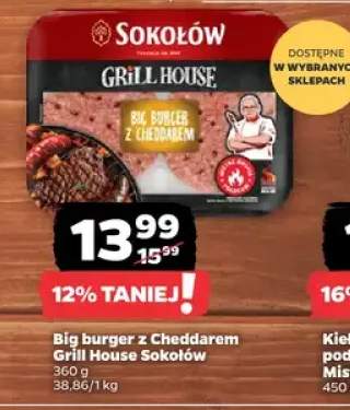 Big burger z Cheddarem Grill House Sokołów