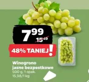 Winogrono jasne bezpestkowe