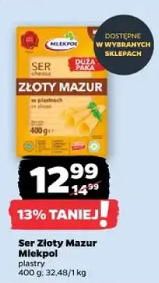 Ser Złoty Mazur Mlekpol plastry