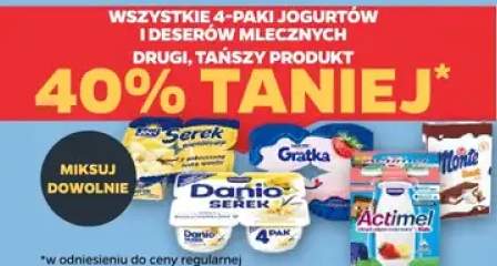 4-paki jogurtów i deserów mlecznych