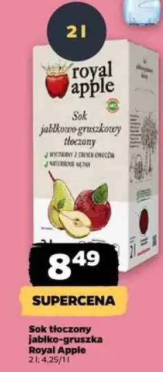 Sok jabłkowo-gruszkowy tłoczony Royal Apple