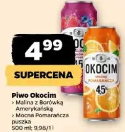 Piwo Okocim Malina z Borówką Amerykańską