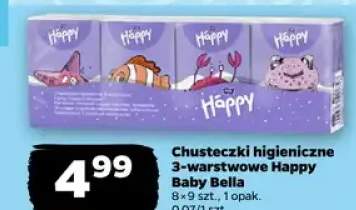 Chusteczki higieniczne 3-warstwowe Happy Baby Bella