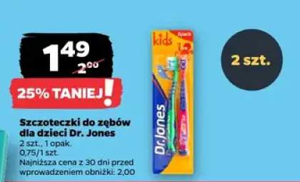 Szczoteczki do zębów dla dzieci Dr. Jones 2szt