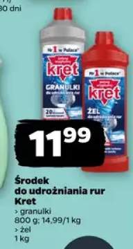 Środek do udrażniania rur Kret żel