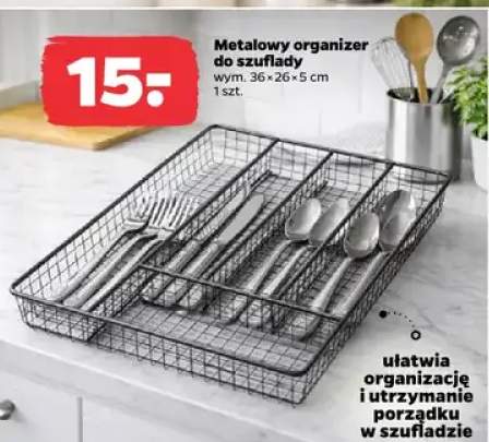 Metalowy organizer do szuflady 36x26x5cm