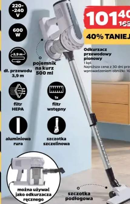 Odkurzacz przewodowy pionowy