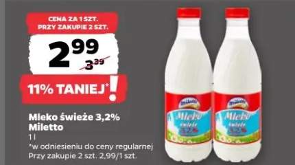 Mleko świeże 3,2% Miletto