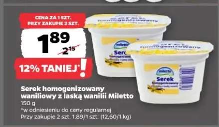 Serek homogenizowany waniliowy z laską wanilii Miletto