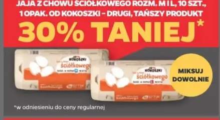Jaja z chowu ściółkowego rozm. M i L Kokoszki