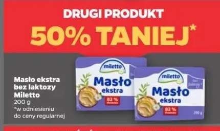 Masło ekstra bez laktozy Miletto