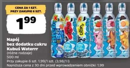 Napój bez dodatku cukru Kubuś Waterrr