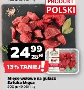 Mięso wołowe na gulasz Sztuka Mięsa