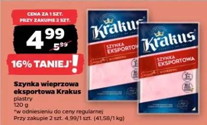 Szynka wieprzowa eksportowa w plastrach Krakus