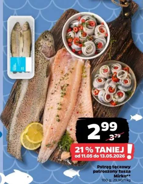 Pstrąg tęczowy patroszony tusza Mirko