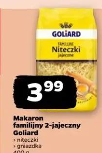 Makaron familijny 2-jajeczny niteczki Goliard