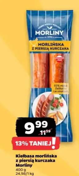 Kiełbasa morlińska z piersią kurczaka Morliny